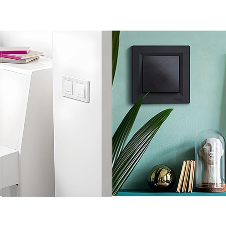 Jednopólový spínač světel s rámem IP44 konektor Antracit SCHNEIDER ASFORA