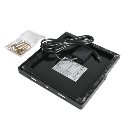 Solární reflektor se senzorem 20W 1400lm 5000K Neutrální 90° 3,2V IP65 IK07 Povrchová montáž Šedá VIDEX