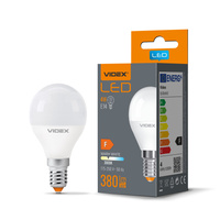 LED žárovka E14 G45 Ball 4W = 33W 380lm 3000K Warm 240° Videx