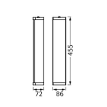 Plafond Koupelnové světlo Nástěnné svítidlo nad zrcadlem Stmívatelné E14 Černé koupelnové nástěnné svítidlo IP44 Ledvance
