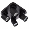 TIMO Stropní nástěnná lampa Nástěnná lampa Reflektor Pohyblivé halogenové svítidlo 4xGU10 Black Square LVT