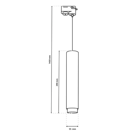 Stropní závěsné svítidlo 29cm Reflektor GU10 LED ELIGIS Black LUMILED