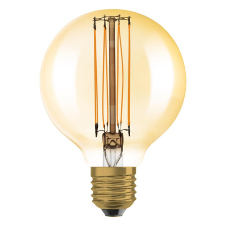 Dekorativní LED žárovka G80 Sphere E27 5,8W = 40W 470lm 2200K Warm 320° Filament Dimmable Vintage 1906 Osram