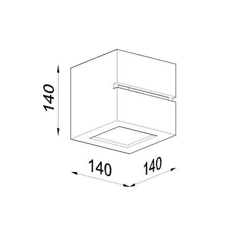 Nástěnné svítidlo LEO LINE E27 Up-Down Ceramic Cube Modern White SOLLUX