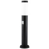 Venkovní zahradní lampa E27 BLACK POST 45 cm s pohybovým a soumrakovým senzorem