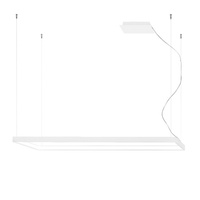 LED závěsné stropní svítidlo TUULA L 50W 3000K Obdélníkový lustr 130x40 bílý SOLLUX