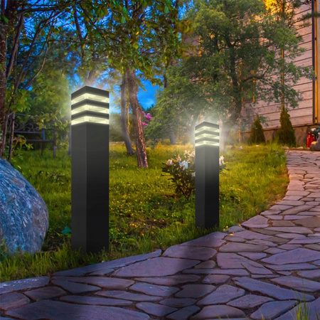 Zahradní tyč venkovní světlo stojící E27 LED snímač pohybu