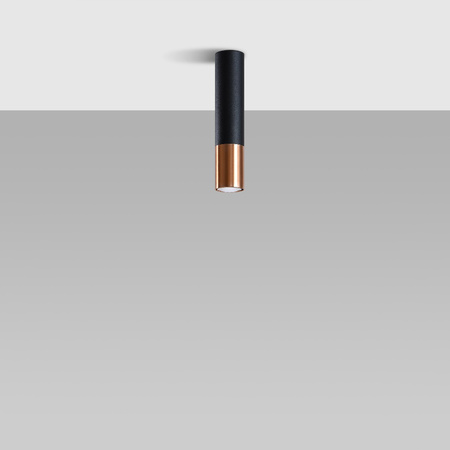 Bodové svítidlo LOOPEZ GU10 Elegantní černo-měděná SOLLUX