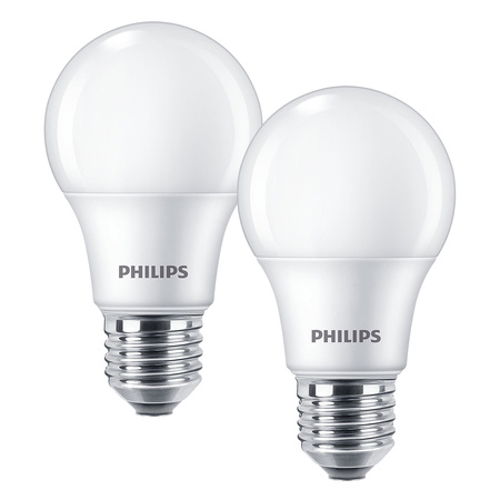 2x LED žárovka E27 A60 8W = 60W 806lm 2700K Teplá bílá PHILIPS