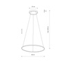 LED závěsné stropní svítidlo 21W 700lm 4000K neutrální černá moderní CIRCOLO LED M 10862 Nowodvorski