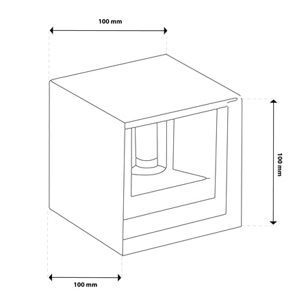 Zahradní nástěnná lampa G9, nastavitelné nahoru a dolů Černá PYXIS LUMILED
