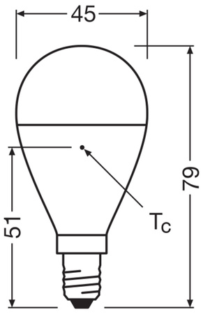 LED žárovka P45 E14 6,5W = 60W 806lm 2700K teplá bílá LEDVANCE
