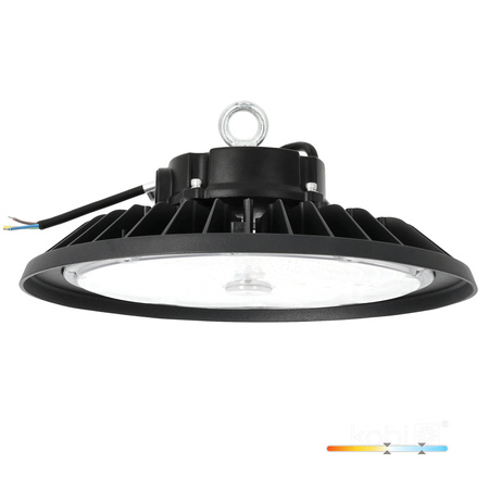 Průmyslové svítidlo LED High Bay 200W 28000lm CCT Black IP66 IK10 Rio Pro Kobi