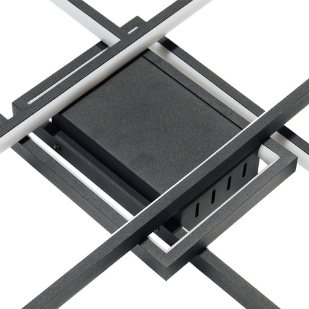 LED lustrová stropní lampa 92W CCT ARTESIA černá + dálkové ovládání