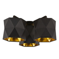 SIRO BLACK Lustr černo-zlatý moderní geometrický 3xE27 1042 TK Lighting stropní svítidlo