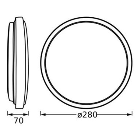 Plafond LED stropní svítidlo pro povrchovou montáž 16W 1000lm 3000K Warm Black 28cm Orbis Ledvance