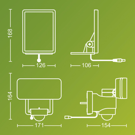 Solární reflektor LED 6W 1000lm 3000K IP44 se senzorem pohybu a soumraku Tylus Ultra Efficient White Philips