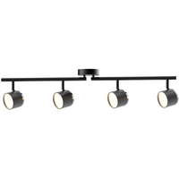 Stropní a nástěnné svítidlo s LED páskem 16.8W KUBIK 4 Black 3000K GOLDLUX (Polux)