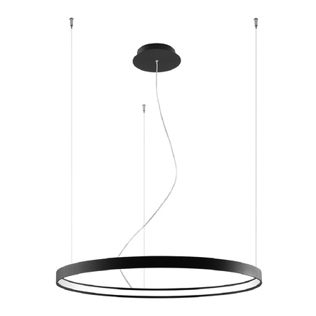 LED závěsné stropní svítidlo RIO 50W 3000K Lustr kulatý 78cm černý SOLLUX