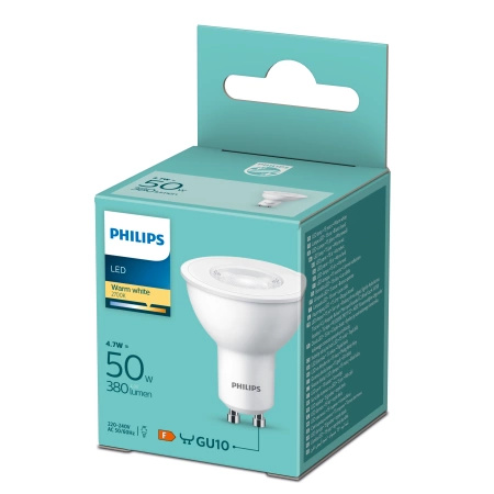 LED žárovka GU10 Reflector PAR16 4,7W = 50W 400lm 2700K Warm 36° Essential Philips