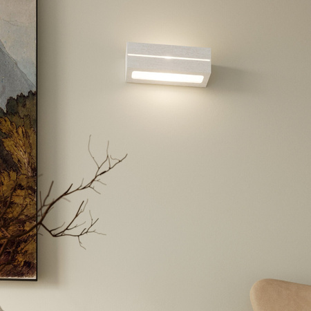 Nástěnné svítidlo VEGA LINE E27 up-down Obdélníkové keramické moderní bílé SOLLUX