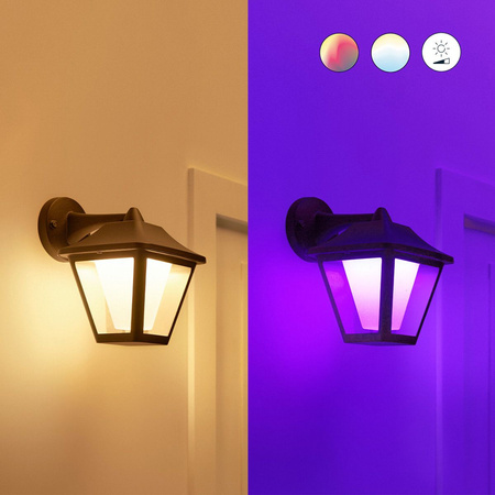 Venkovní LED fasádní nástěnné svítidlo 9,5W RGB SMART WiFi WiZ