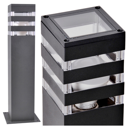 GOLDLUX (Polux) zahradní závěsné svítidlo LED E27 TEKSAS grafit 44cm