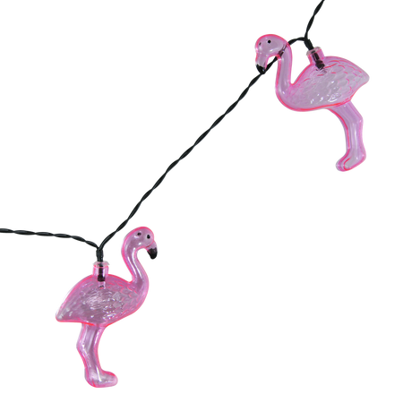 DEKORATIVNÍ zahradní SOLÁRNÍ VĚNA 10 růžových plameňáků 6500K GOLDLUX (Polux)