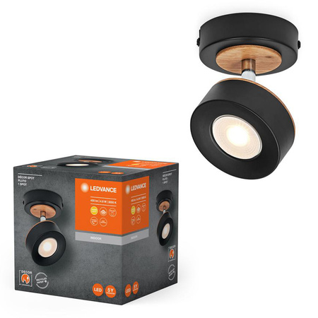 LED stropní nástěnné svítidlo Nástěnné povrchové svítidlo 4,8 W 300 lm CCT Dekorativní černý bod Pluto Ledvance