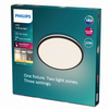 Plafond LED lampa pro povrchovou montáž OZZIET 22W 2700K 40cm černá kulatá PHILIPS