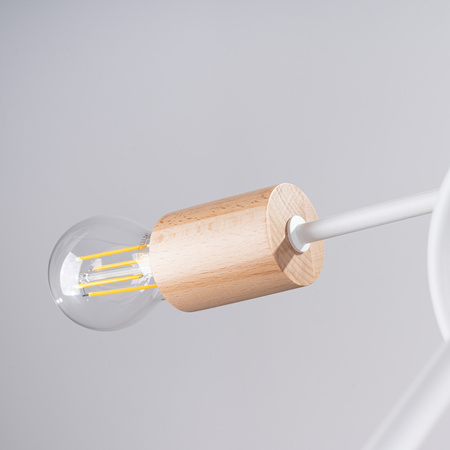 Stropní svítidlo Lustr Spider Pendant 5x E27 Přírodní dřevo White Ember Peach Puff SL.1475 Sollux