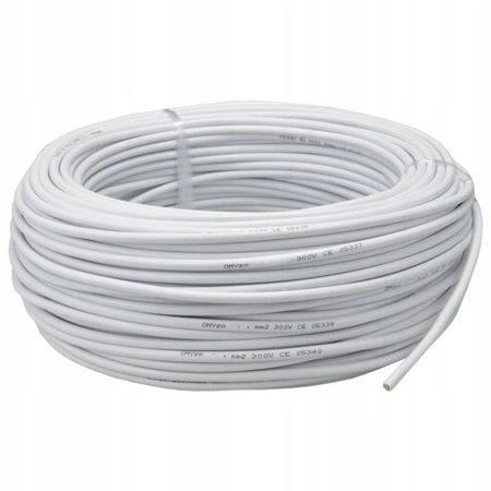 Drátový kabel OWY H05VV-F 300/500V 2x2.5mm Bílý 1m EL.KABEL