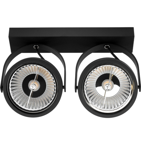 Stropní svítidlo Nástěnné svítidlo LEON 2x ES111 Posuvné černé