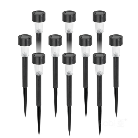 Solární zahradní tyč Venkovní stojící LED 6000K studená IP44 černá Zen Kobi