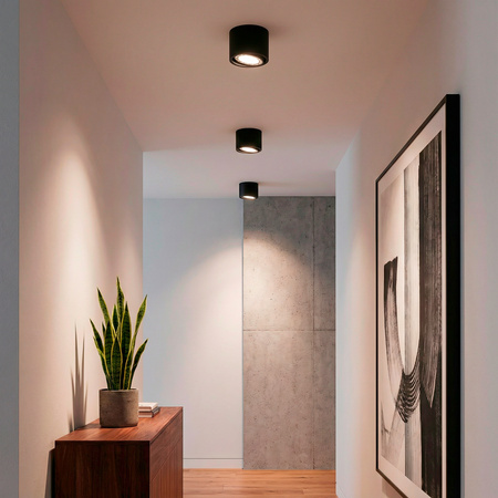 Povrchové Halogenové svítidlo GU10, AR111 SPOT TUBA 100mm Nastavitelná Kulatá Černá TELES LUMILED