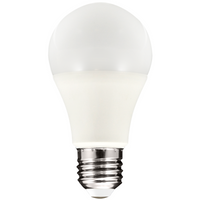 LED žárovka E27 A60 8W = 60W 720lm 3000K Teplá bílá 360° GOLDLUX (Polux) Mikrovlnný pohyb + Senzor soumraku