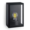 Zahradní nástěnná LED lampa ALZOR E27 IP44 Lucerna černá PHILIPS