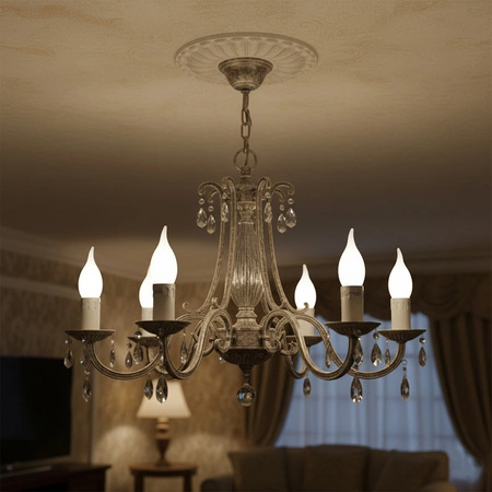 6x LED žárovka E14 svíčka BA35 2,2W 470lm = 40W 4000K neutrální bílá 360° vlákno energetická třída A SVÍTÍCÍ