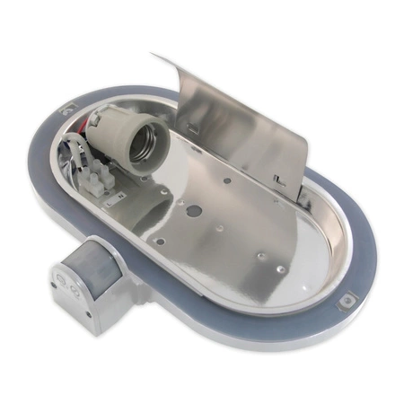 Zahradní nástěnná lampa FRODA E27 IP44 s PIR senzorem bílá