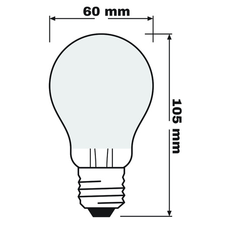 LED žárovka E27 A60 3W = 25W 250lm 2700K Teplá bílá 300° vlákno OSRAM STAR