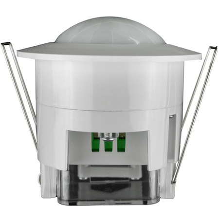 PIR pohybový a soumrakový senzor. zapuštěný 360°. 6m. vnitřní bílý