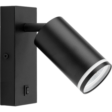 Nástěnné svítidlo GU10 RING s černým vypínačem