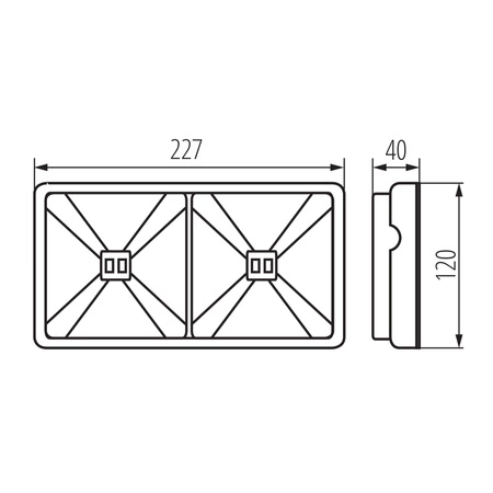 LED nouzová signální lampa 1,95 W 125 lm 5000K studená povrchová montáž bílá IP65 ONTEC Kanlux