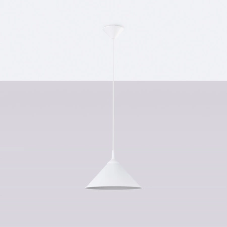 ZUMA E27 Bílá skandinávská závěsná lampa SOLLUX