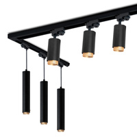 Sada 3m kolejnic + 6x stropní svítidlo s reflektorem GU10 LUMILED Track Lighting
