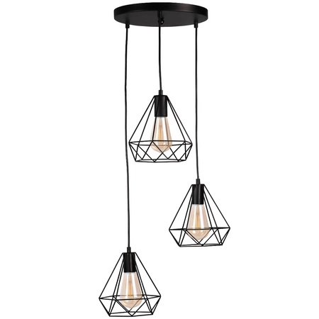 VIGO O IL MIO geometrické drátěné závěsné svítidlo ZWIS ve stylu loft 3x E27 GOLDLUX (Polux)