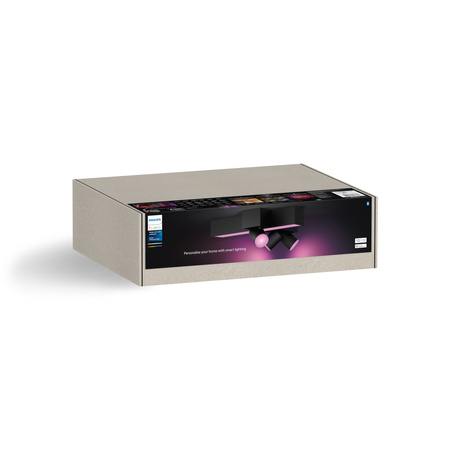 LED reflektorové stropní svítidlo 37,6 W 2960 lm IP20 bílé a barevné ambiance RGB + TW Black Smart SMART Zigbee Bluetooth Centris Philips HUE