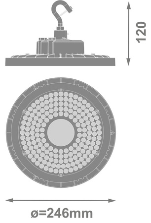 LED průmyslové svítidlo 95W 17100lm Black IP66 IK10 High Bay V Ledvance