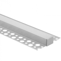 Hliníkový LED profil pro sádrokarton REGIPS dlaždice pod dlažbu eloxovaný 2m s mléčným stínítkem pro LED pásky + koncovky GN Ecolight series