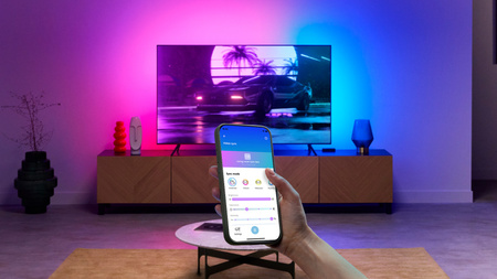 Inteligentní RGBIC LED pásek pro 55"-65" monitor TV s HDMI Sync Box Wi-Fi WiZ